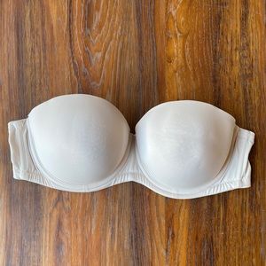 Caciqie strapless bra - bone colored